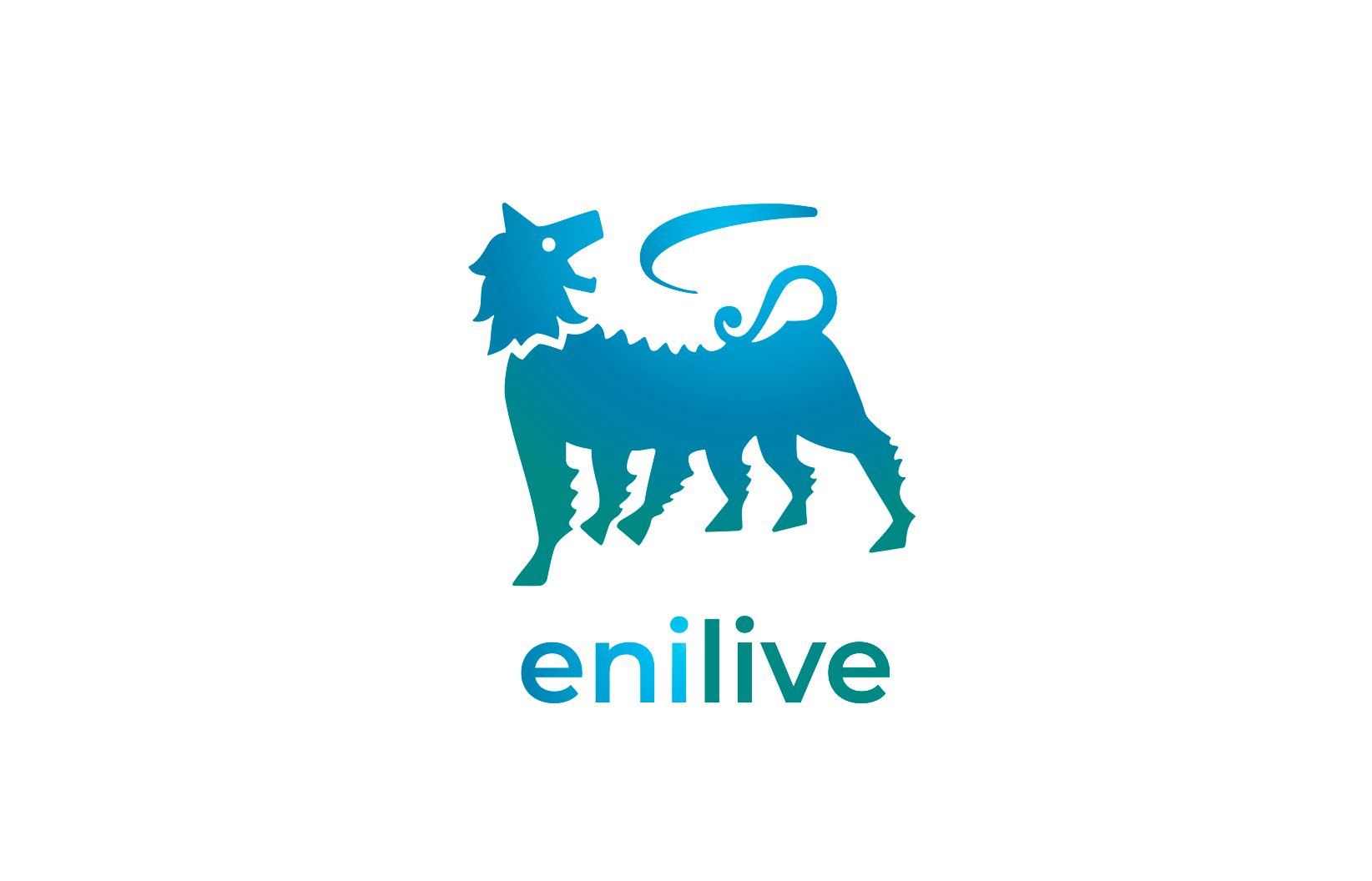 Light blue and green Enilive logo on a white background